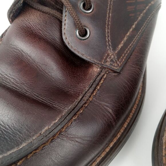 Johnston & Murphy Leather Boots Men\'s 8.5 Vintage Brown Suede Trim main image 9